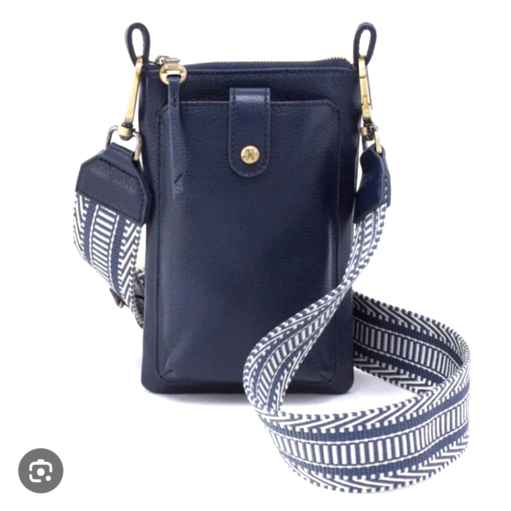 Hobo Cass Phone Crossbody Bag with Webbed Strap NWT Sapphire Blue
